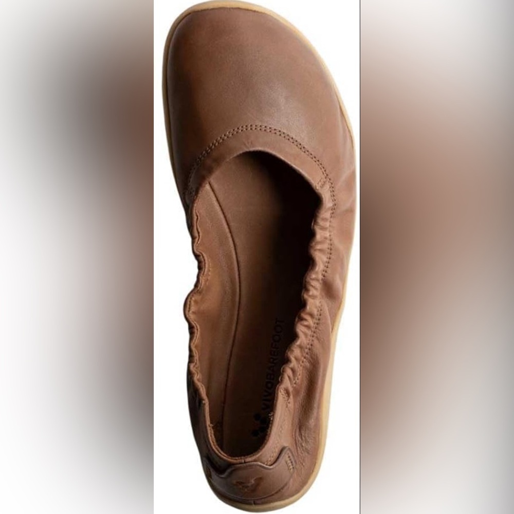 Vivo Barefoot Women's Brown Leather Slip-On Ballet Flat - Picture 5 of 6